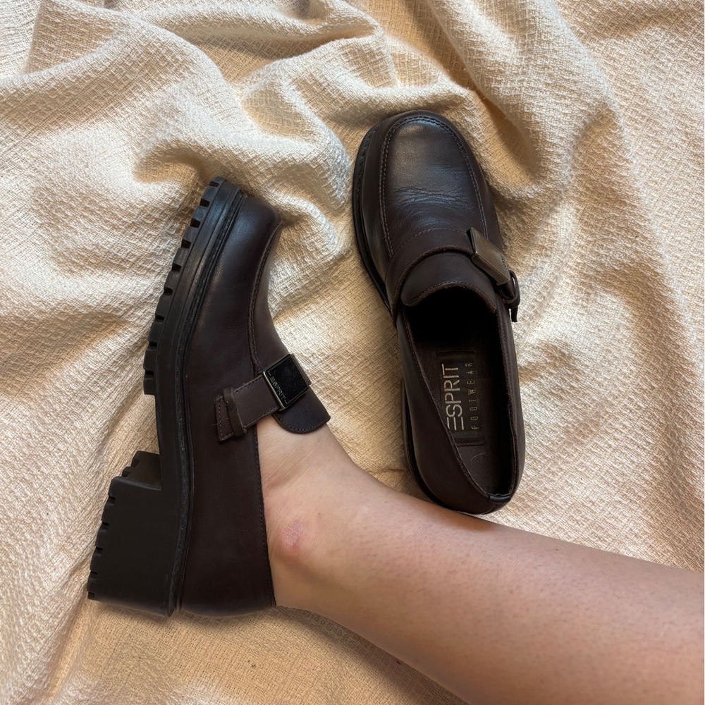Esprit Chunky Platform Loafers Lug Sole Size Women's 8